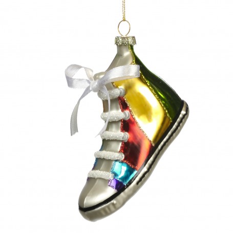 GLSS RAINBOW SNEAKER ORN MULTI 10CM