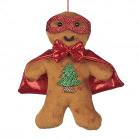 FABR.SUPER GINGERBREAD W/CAPE ORN 15CM