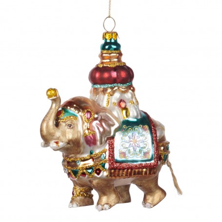 GLSS BEJEWELED ELEPHANT ORN