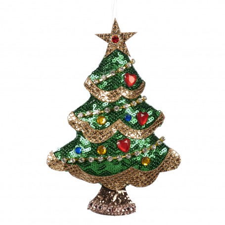 FABR.SEQ.XMAS TREE ORN 15,5CM