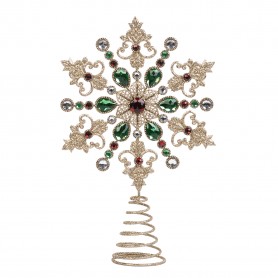 MET.JEWEL SNOWFL.TREE TOPPER 31,5CM