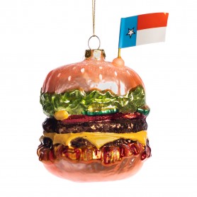 GLSS HAMBURGER ORN 12,5CM