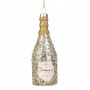 GLSS BEAD.CHAMPAGNE BOTTLE ORN 12,5CM