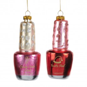 GLSS XMAS NAIL POLISH ORN ASS/2 11,5CM