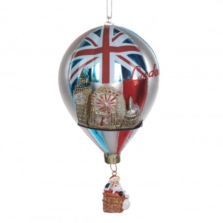 GLSS LONDON SANTA HOT AIR BALLOON ORN