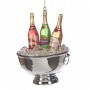 GLSS CHAMPAGNE BUCKET ORN 11CM