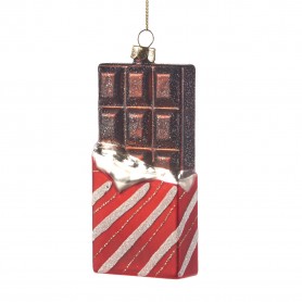 GLSS CHOCOLATE BAR IN WRAPPER ORN 11,5CM