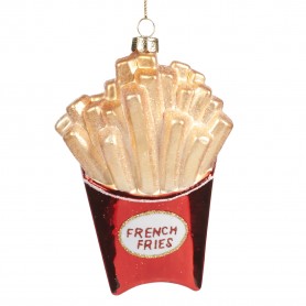 GLSS FRENCH FRIES ORN 12CM