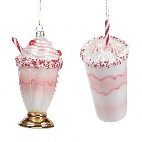 GLSS MILKSHAKE ORN ASS/2 14,5CM