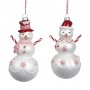 GLSS CANDY SNOWMAN ORN ASS/2 15CM