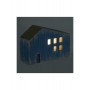 WOODEN HOUSE W/LIGHT NATURAL/BLUE