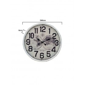 METAL WALL CLOCK WHITE/BLACK