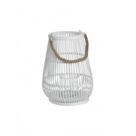 WOODEN LANTERN WHITE 30X42H