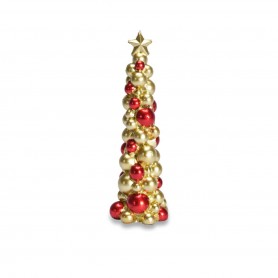 CANDELA CONICA BUBBLES ROSSA H21,5CM