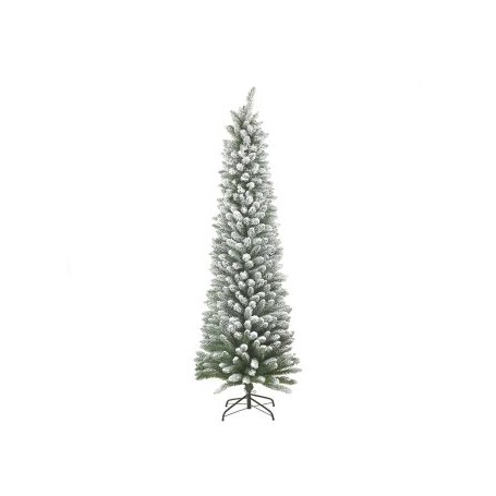 PVC XMAS SNOWY TREE 574 TIPS WHITE/GREEN