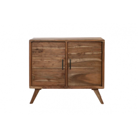 CREDENZA 2 SPORTELLI IN LEGNO NATURALE