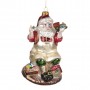 GLSS TOYSHP SANTA ORN WH/RD 15,5