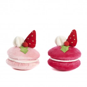 FABR.XMAS MACARON TT ASS/2 PNK/WH 12CM