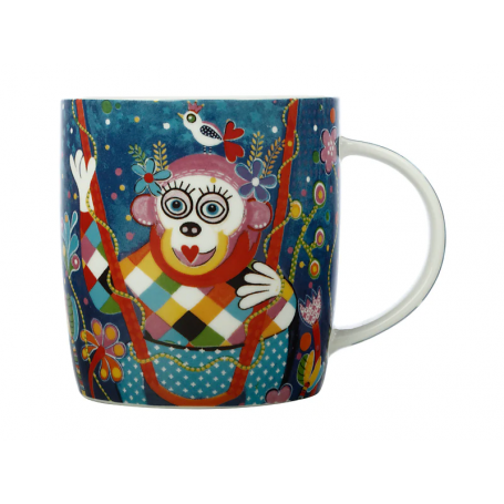 RAINBOW JUNGLE MUG 370ML SWINGING AROUND