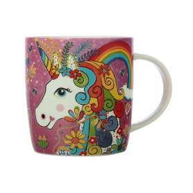 RAINBOW JUNGLE MUG 370ML RAINBOW UNICORN