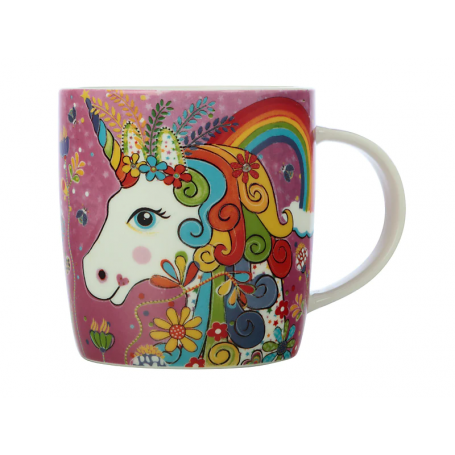 RAINBOW JUNGLE MUG 370ML RAINBOW UNICORN