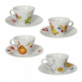 TAZZINA CAFFE 4 STAGIONI SET 4PZ DECORI