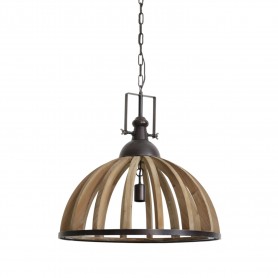 HANGING LAMP O60X60CM DJEM WOOD TOP ZINC