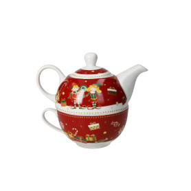 TEIERA ROSSA CON TAZZA ELFOMAGIA