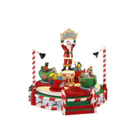 LEMAX-SANTA'S PEPPERMINT TEACUP SPINNER