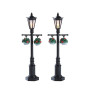 LEMAX-OLD ENGLISH LAMP POST SET OF 2