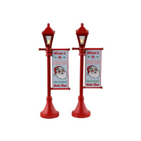 LEMAX-NORTH POLE LAMPPOST SET OF 2