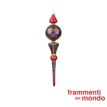 GOODWILL-ADDOBBO PUNTALE IN VETRO H41CM