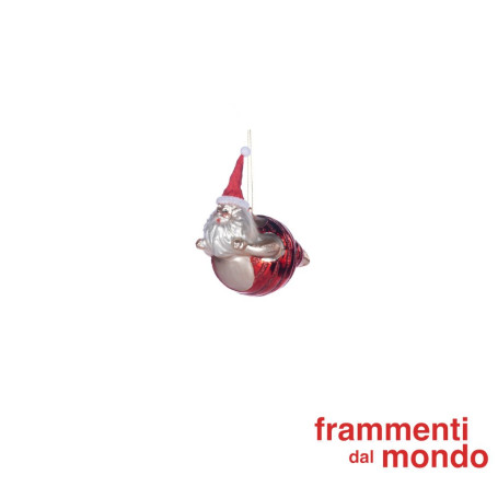 GOODWILL-MR/MRS SANTA IN VETRO D13CM