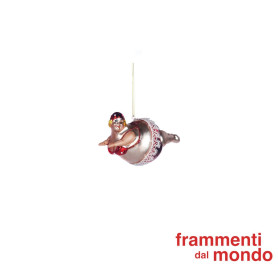 GOODWILL-MR/MRS SANTA IN VETRO D13CM GOODWILL-MR/MRS SANTA IN VETRO D13CM