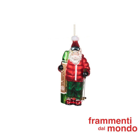 GOODWILL-BABBO NATALE SUGLI SCII H15CM