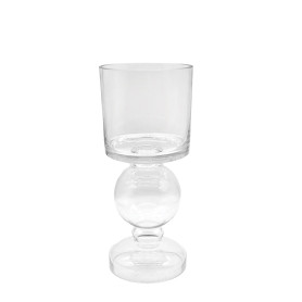 PORTA CANDELA IN VETRO H33,5CM