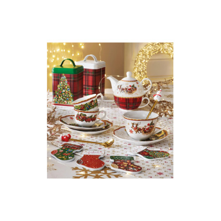 TEIERA C/TAZZA CHRISTMAS NEW BONE CHINA