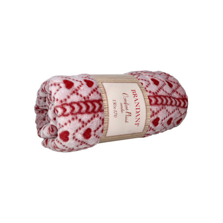 PLAID CUORICINI COLORI ASSORTITI POLIESE