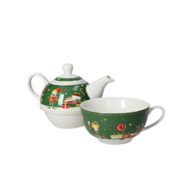 TEIERA  VERDE CON TAZZA ELFOMAGIA