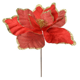 DECORAZIONE NATALE FIORE ROSSO 44X46