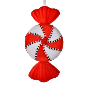 DECORAZIONE CARAMELLA ROSSO BIANCO