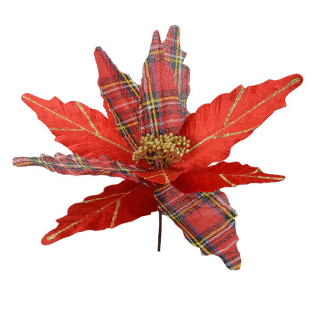 DECORAZIONE FIORE ROSSO ORO