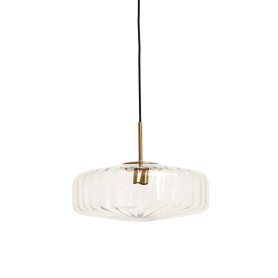 HANGING LAMP ø40X17 CM PLEAT GLASS CLEAR