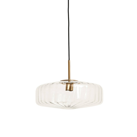 HANGING LAMP ø40X17 CM PLEAT GLASS CLEAR