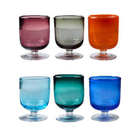 MEZCAL -S/6 CALICI VINO COLORI ASSORTITI