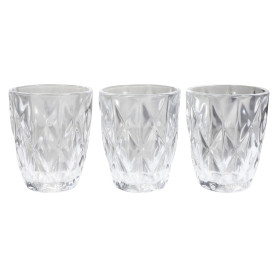 LOUIS-SET 6 BICCHIERE IN VETRO TRASPANTI