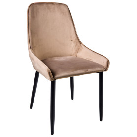 ELIZABETH - SEDIA IN VELLUTO TORTORA