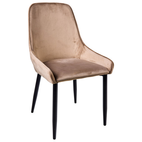 ELIZABETH - SEDIA IN VELLUTO TORTORA