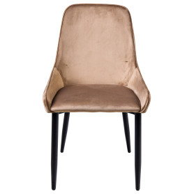 ELIZABETH - SEDIA IN VELLUTO TORTORA